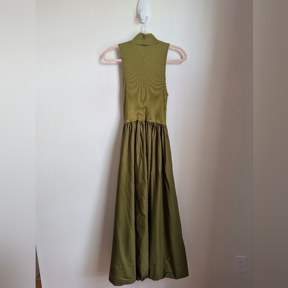 REFORMATION Green Organic Cotton Mininalist Feminine Maxi Dress Size Small - Picture 12 of 12